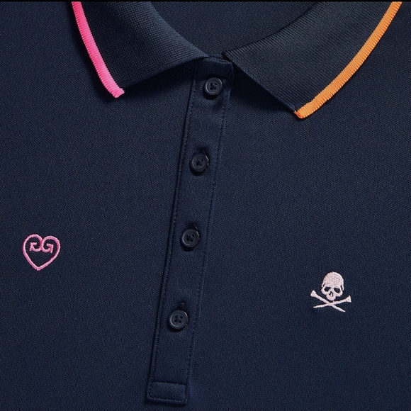 NWT Gfore Mini Icon Tech Pique Golf Polo Twilight - Picture 5 of 7